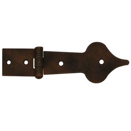 Zawias żelazny dekoracyjny 135x45 mm stal stare żelazo z efektem rdzy.jpg