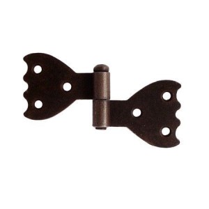 Zawias meblowy ozdobny stylizowany 75x45 mm stal stare żelazo