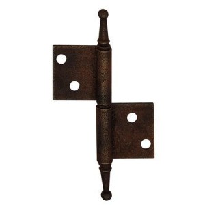 Zawias żelazny do mebli składany prawy 50x85 mm stal stare żelazo