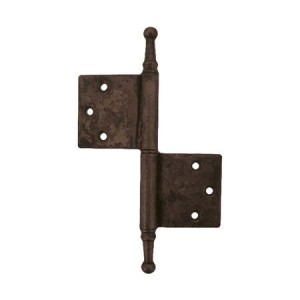 Zawias żelazny do mebli składany lewy 70x115 mm stal stare żelazo