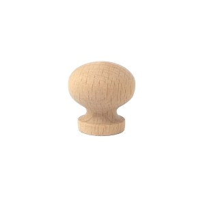 Gałka meblowa drewniana bukowa z mufą 28mm