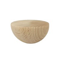 Gałka drewniana półkulista bukowa z mufą 60 mm