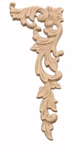 Ornament meblowy prawostronny z pyłu drzewnego 125x280mm