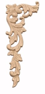 Ornament meblowy lewostronny z pyłu drzewnego 125x280mm