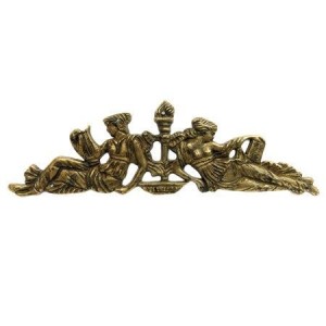 Ornament mosiężny 218x67 mm – dekoracja mebli, drzwi, renowacja