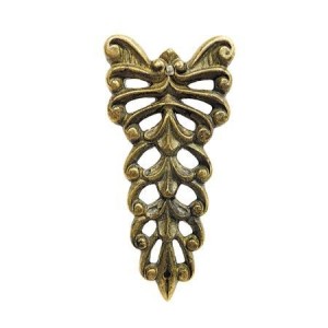 Ornament mosiężny patynowany 42x88 mm