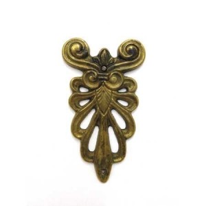 Ornament mosiężny patynowany 38x67 mm