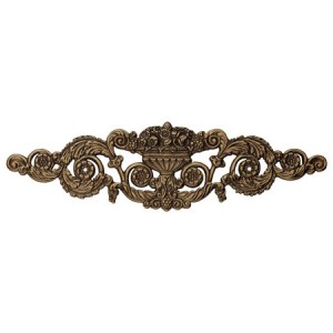Ornament mosiężny patynowany 174x43 mm