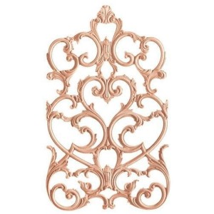 Ażurowy panel dekoracyjny z motywem arabeskowym – 490x300x12 mm