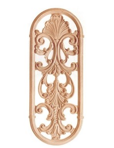Panel ażurowy dekoracyjny ornament meblowy z pyłu drzewnego – 475x190x14 mm