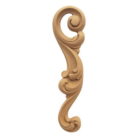 Ornament lewy / aplikacja meblowa z pyłu drzewnego – 180x45x11 mm.jpg