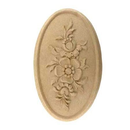 Ornament dekoracyjny z pyłu drzewnego – motyw kwiatowy 220x130x13 mm.jpg
