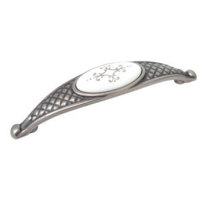 Uchwyt meblowy ceramiczny stara stal 128 mm- Grace 19