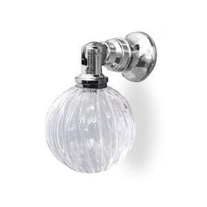 Gałka meblowa ruchoma kryształ Murano/chrom połysk 30mm