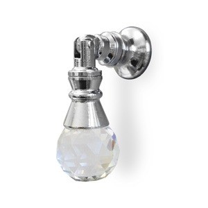 Gałka meblowa ruchoma kryształowa przezroczysta/chrom połysk 20mm