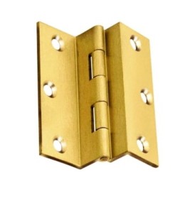 Zawias meblowy kątowy łamany z mosiądzu 50 × 40 mm