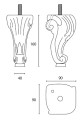 Nogi drewniane rzeźbione 160 mm – bukowa.jpg
