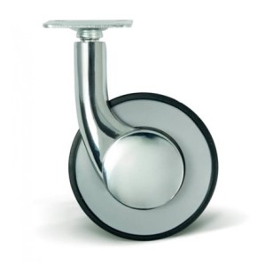 Kółko meblowe obrotowe 80 mm – chrom
