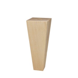 Nóżka drewniana bukowa 150 mm – trapezowa z mufą M8