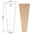Nóżka drewniana bukowa 150 mm – trapezowa z mufą.jpg
