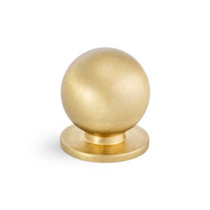 Gałka meblowa mosiężna,matowe złoto szczotkowane 30 mm- Rondea