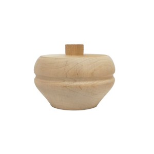 Noga kulista drewniana do mebli 100 × 60 mm – olcha 1073