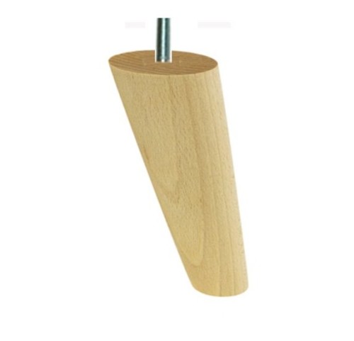 Noga meblowa drewniana skośna 150 mm – naturalna