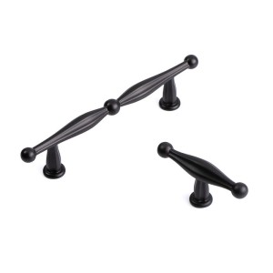 Czarna gałka meblowa T-BAR- Oro Classicio N4 