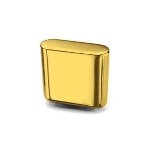 Fave - nowoczesna złota gałka do mebli 34x14 mm