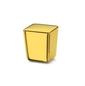 Date - nowoczesna złota gałka do mebli 25x25 mm