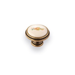 Gałka do mebli porcelanowa stare złoto 35 mm- Asti 120.D1 