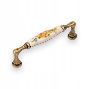 Uchwyt do mebli porcelanowy stare złoto 96 mm- Asti 120.D1 