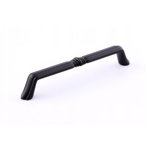Czarny uchwyt relingowy 128 mm- Squillare N4 