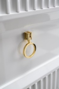 Złota kołatka do mebli 45 mm- Rotondo GP 