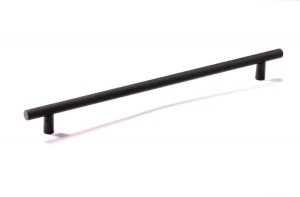 Czarny ryflowany uchwyt reling 256 mm- Italiano Nero