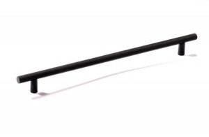 Czarny ryflowany uchwyt reling 384 mm- Italiano Nero