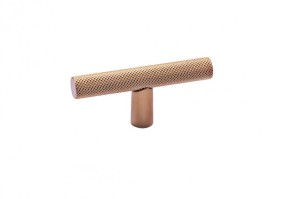 Gałka meblowa T-BAR ryflowana- Italiano Oro 