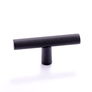 Gałka meblowa T-BAR ryflowana- Italiano Nero 