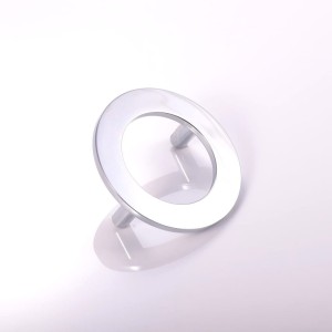 Chromowany okrągły uchwyt meblowy 64 mm- Giro CL 