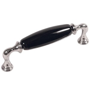 Uchwyt do mebli czarna porcelana 128mm- Decorani 32 
