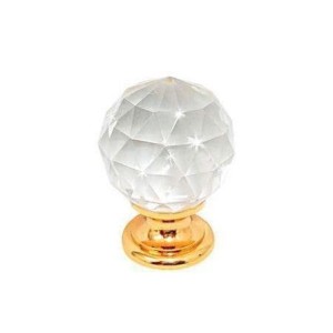 Paola Swarovski- złota gałka meblowa 30mm
