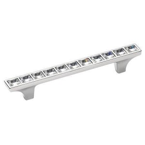 Chromowany uchwyt meblowy 96mm- Elite Swarovski