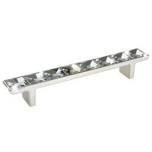 Chromowany uchwyt meblowy Swarovski 160mm- Luxus