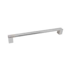 Chromowany ryflowany uchwyt reling 192mm- Lerici