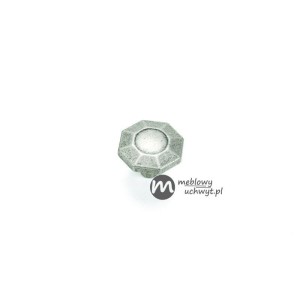 Gałka do mebli stare srebro 32 mm- Diamante da cucina E8 