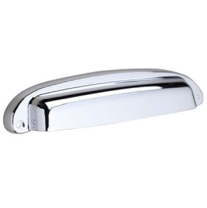 Chromowany uchwyt do mebli muszelka 96mm- Grande