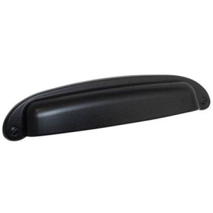 Czarny uchwyt do mebli muszelka 96mm- Grande