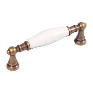 Porcelanowy uchwyt do mebli 96mm- Flora 09