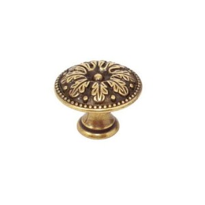 Acanto 07-  gałka do mebli stare złoto  31mm 