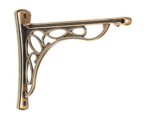 Wspornik do półek mosiądz patynowany 230x190mm- Liberty